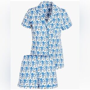 Roller Rabbit Monkey Polo Pajamas XXS blue